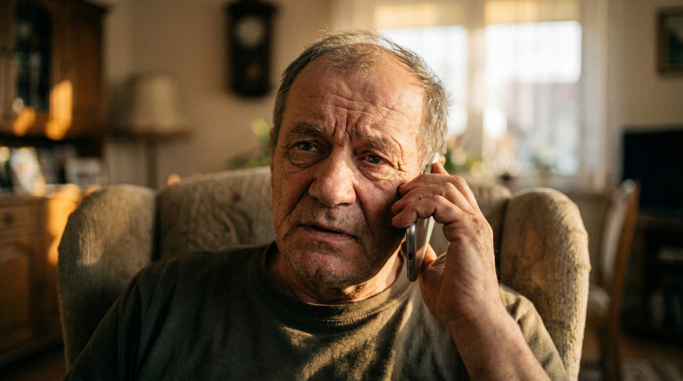 Andrzej rozmawia przez telefon